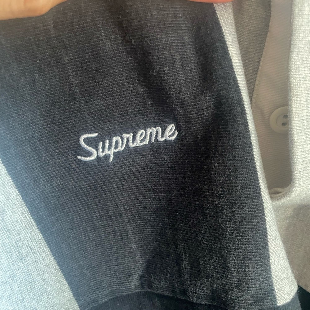 Supreme Black and Gray Playboy Rugby Shirt - Picture 3 of 5